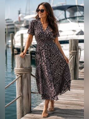 NWT Madewell Floral Smocked Waist Dress Size 6